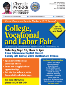 Announcement for college, vocational and labor fair. Full text at the bottom of this post after the *.