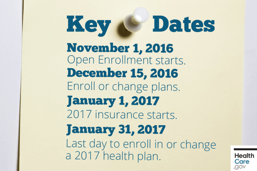 Key dates for 2017 open enrollment. Details are at the end of this post.