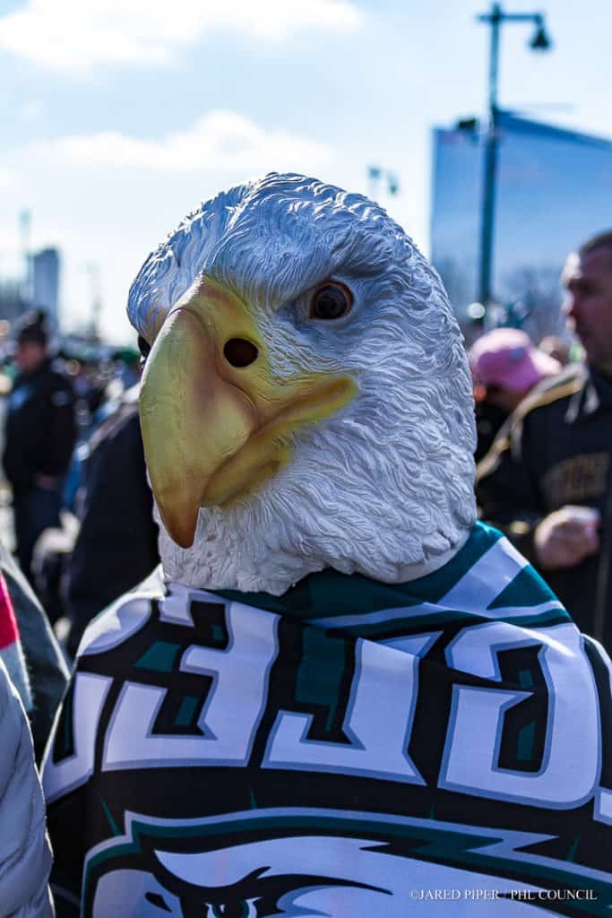 The Philadelphia Eagles' mascot