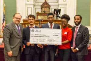 Kids and teachers from High School of the Future receive a $2500 grant