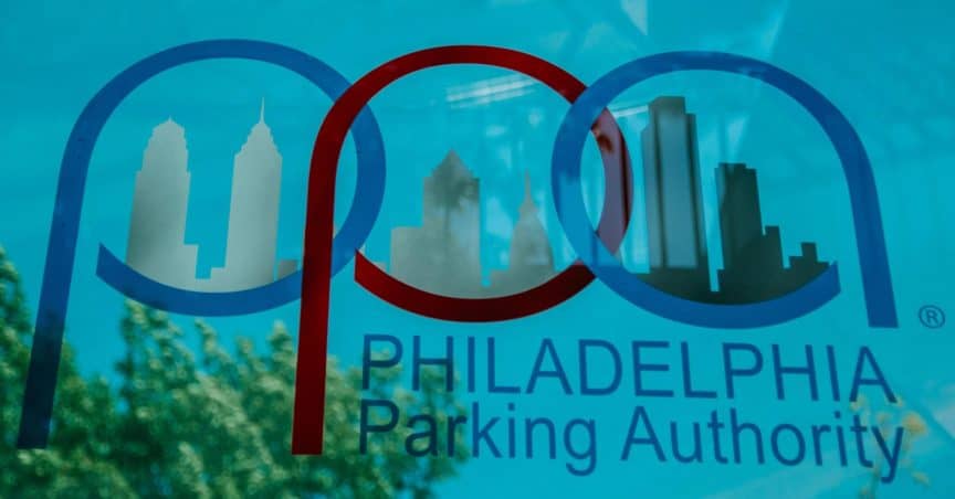 Sign for Philadelphia Parking Authority with the PPA logo
