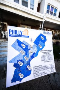 Map graphic for Philly First Settlement Grants Progress Report
