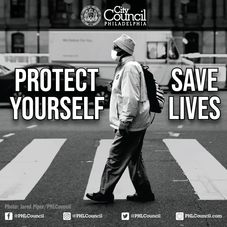 Protect yourself. Save lives. PSA graphic