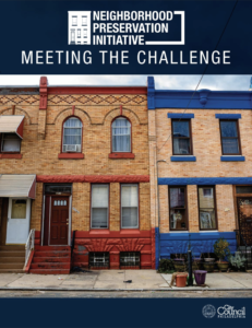 Neighborhood Preservation Initiative booklet cover and link to Issuu for viewing