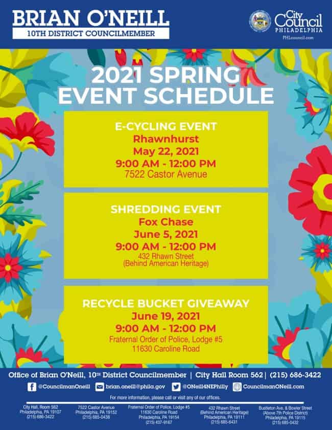 ONeill spring 2021 events