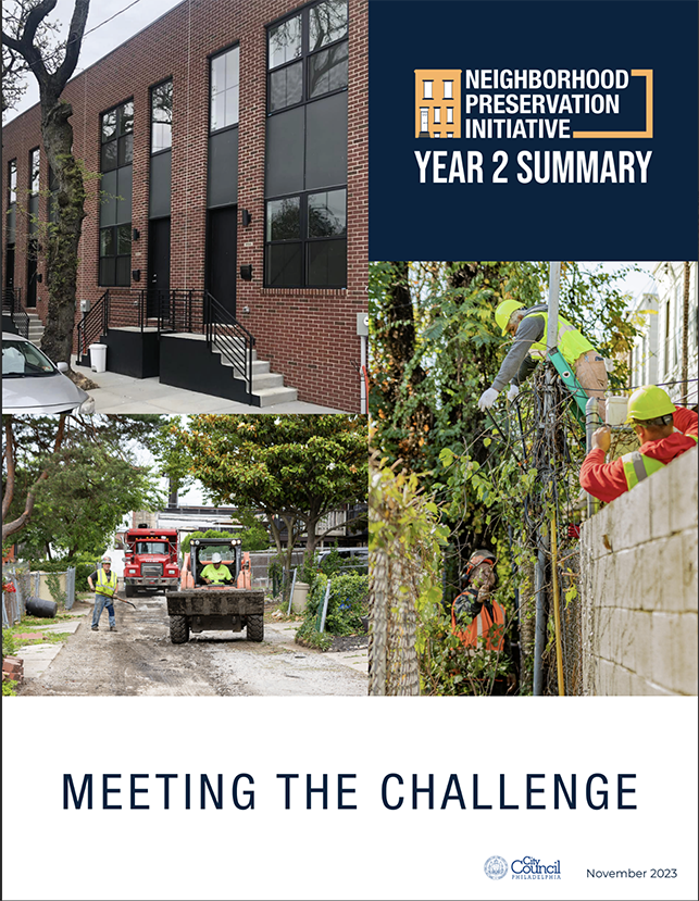 neighborhood preservation initiative year two summary