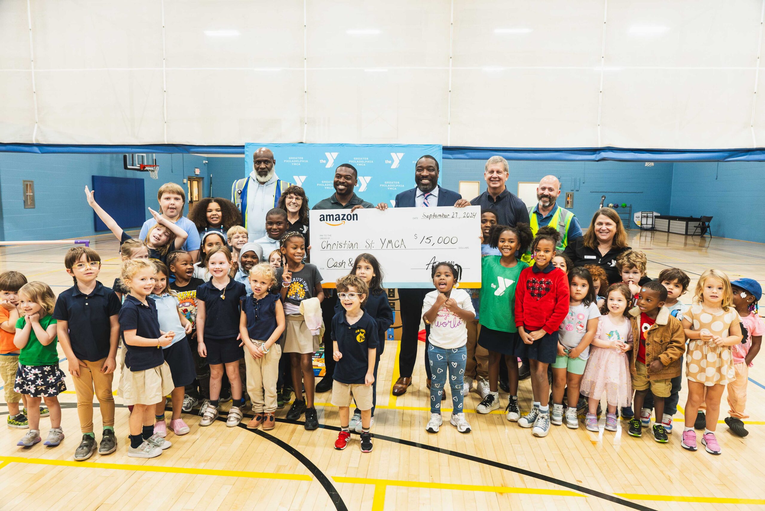 Christian St YMCA Check presentation